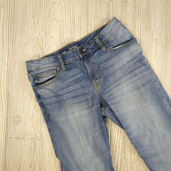 Cat & Jack Straight Leg Denim Jeans Medium Wash Boys 16 - Picture 6 of 6